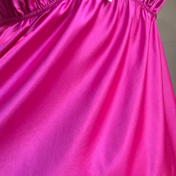 Y2K Victoria Secret Pink Satin Lingerie Tank Top Size Large - Picture 5 of 9